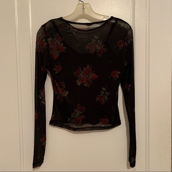 Floral sheer long sleeve - Picture 2 of 2